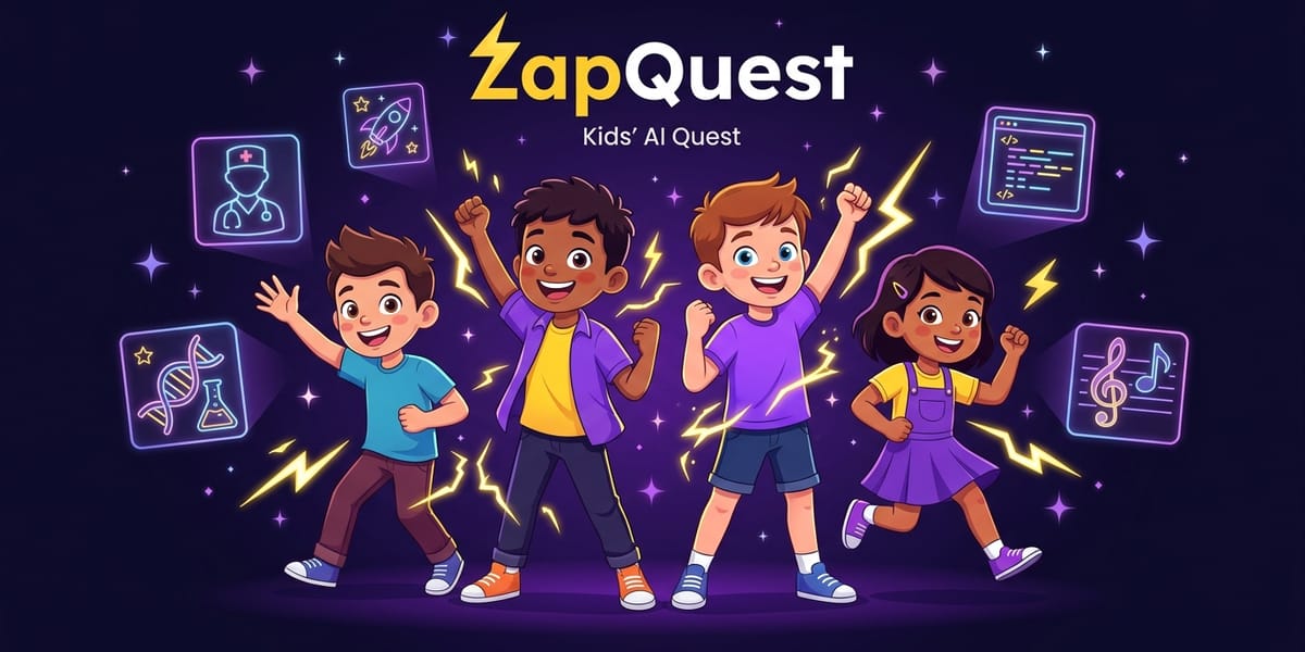 Kids creating AI quests with ZapQuest